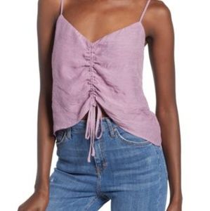 NWT Leith sheer tie front tank top size medium